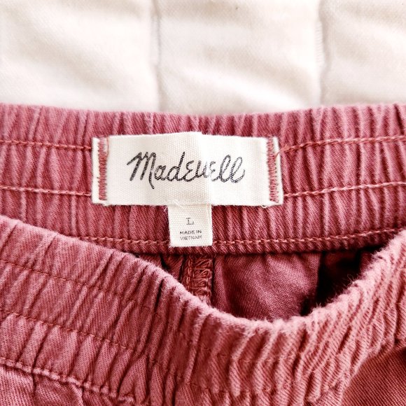 Madewell Pink Elastic Waist Pull-On Shorts. - Picture 3 of 4